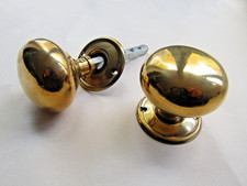 Solid brass Cottage Door rim knobs rustic vintage country cottage door handles