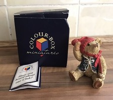OLLIE BEAR TC218 1991 COLOUR BOX MINIATURES Collectable Teddy Bears BOXED&EXTRAS