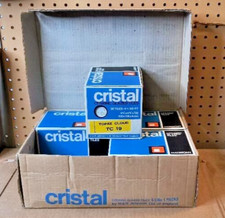 Box of 36 1970's H & R Johnson LTD Cristal Ceramic Tiles, White & Green, England