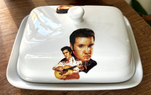 Elvis presley white ceramic - presley,