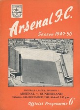ARSENAL v Sunderland 1949/1950 - Football Programme