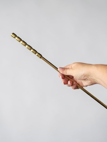 Antique brass fire - fire, poker
