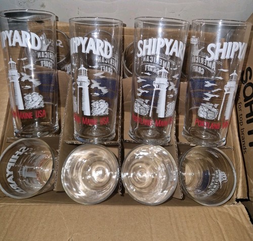 Shipyard pint glasses - shipyard, x4