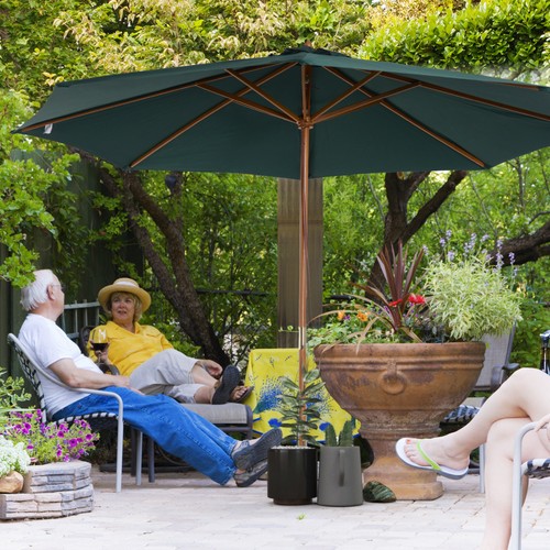 Fir wooden garden parasol - garden,