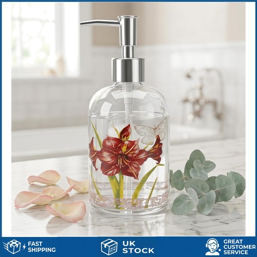 Elegant floral glass soap - floral,