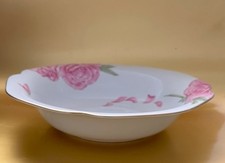 Vintage 1986 Givenchy Rose Floral Bowl From Franklin Mint Fine Porcelain 11.5” W