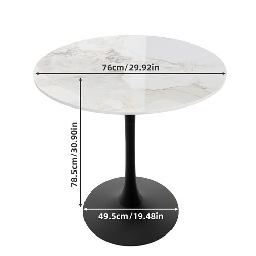 Marble round dining table - round,