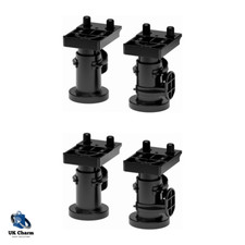 4x IKEA METOD Adjustable Legs 8cm Black Kitchen Cabinet Feet for Base Units