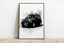 Watercolour Splash Black Cab