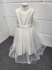 Next Ivory Bridesmaid Dress Satin Netting Skirt & Bow Detail Back.Girls Age 5.PD