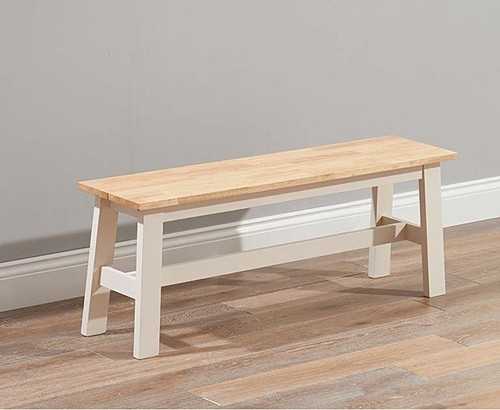Chiltern grey and oak bench - grey,