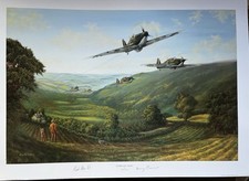 Battle Of Britain Signed By Fighter Ace Limited Edition Aviation Art Print New