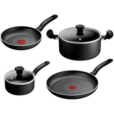 Titanium Essential 4pc Set: Frying Pans 20/28 cm, Saucepan 16 cm & Stewpot 24 cm