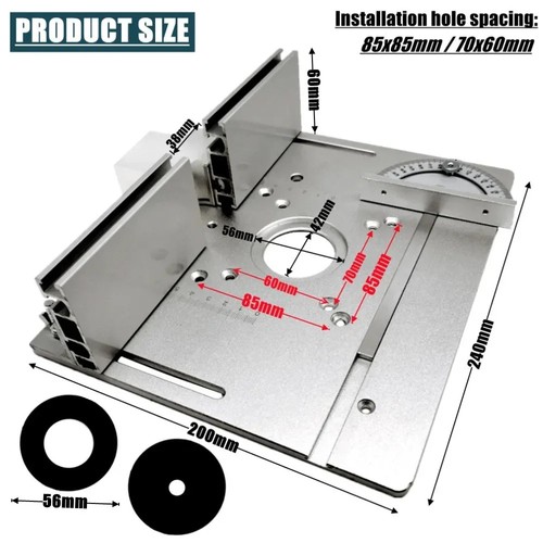 Aluminum router table insert - router,