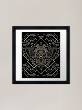 Tech owl geometric design - geometric,
