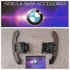 CARBON FIBRE PADDLE SHIFTERS G80 M3 STYLE FOR BMW F AND G SERIES. RED