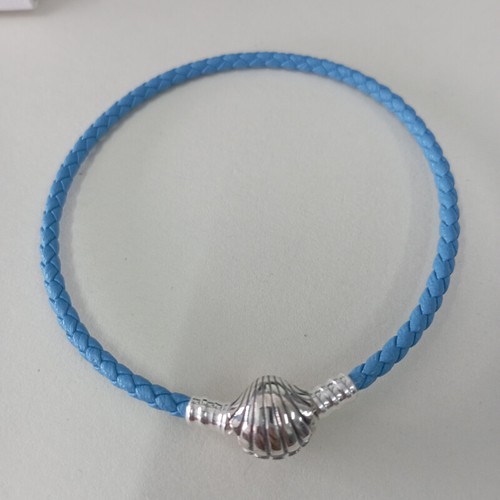 Blue leather pandora moments - leather,
