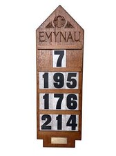 Original Oak Wall Mounted Welsh Church Hymn Board - Old Religious Antiques