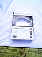 Sandstrom Black HDMI to HDMI w/ Ethernet cable (3m) boxed vgc new in box which