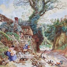 Teresa M Brown Oil On Canvas The Cottage At Hambledon After Myles Birket Foster
