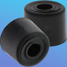 Solid rubber door stops black - solid,