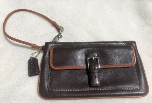 Coach leather wristlet - wristlet, rich