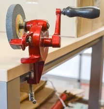 Hand operated grinder bench