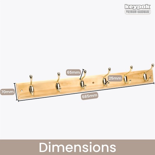 Coat rack wall mounted - mounted, wooden