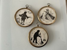 3 Silhouettes Georgian Miniatures By Peter Bates /Spring, Summer & Autumn