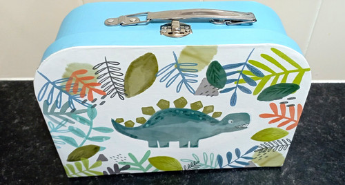 Blue rectangle lunch box - blue,