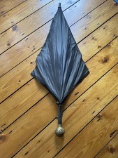 Vintage Austrian sun umbrella with horn and gold handle 
