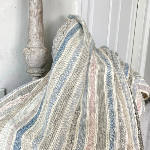 Vintage rag rug blanket hand - rag,