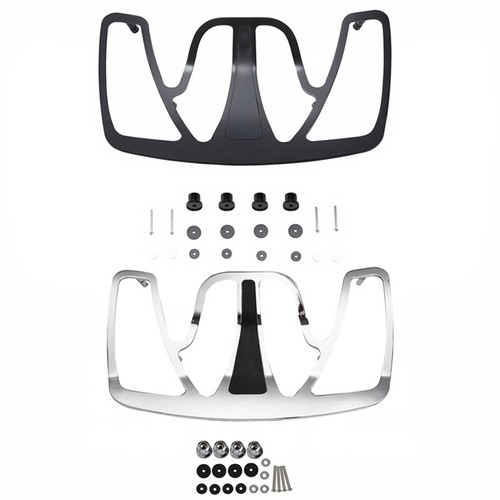 Black chrome trunk top luggage - black/chrome,