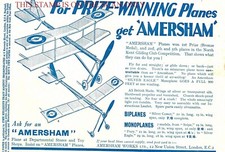 1932 Advert AMERSHAM Flying Model Aircraft Vintage Original Print Ad 708/158
