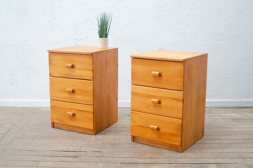 Scandi vintage pine bedside - vintage,