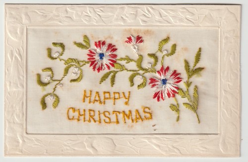 Greetings silk postcard happy - greetings,