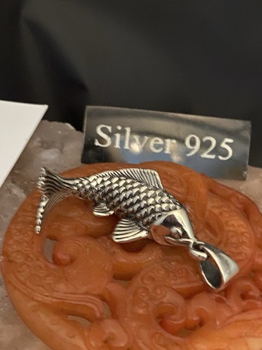Solid silver large - large, koi-