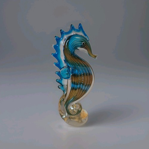 Vtg handmade glass seahorse - vtg,