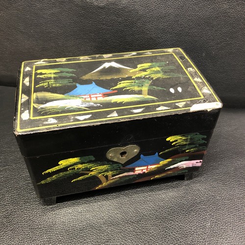 Oriental ebonised wooden - oriental,