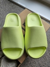 Slightly used Yeezy slides glow green size UK 7 with original box