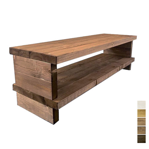 Rustic wooden stand chunky - wooden,