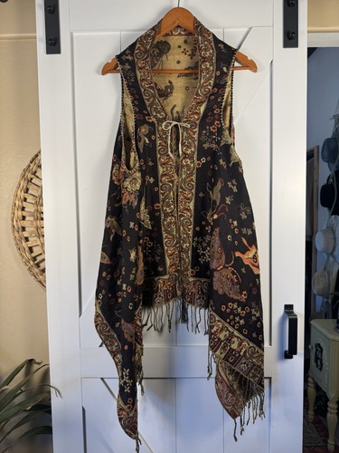 Boho tapestry vest womens one - boho,