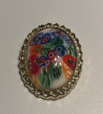 VTG Millefiori Brooch Pin