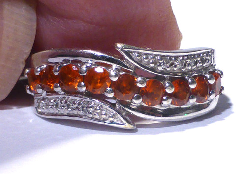 9ct gold ring fire opal - fire,