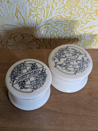 Butter jam pots - jam, vintage