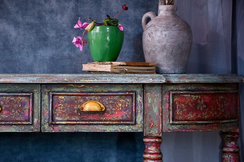 Hand painted farmhouse - painted, console