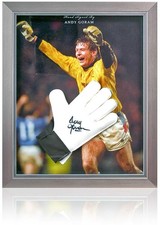 Andy Goram Hand-Signed Goalkeeper Glove Framed Display COA Rangers Legend