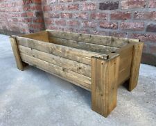 Wooden Raised Planter For Garden Grow Flowers Vegetable Bed Box Heavy Duty 100cm