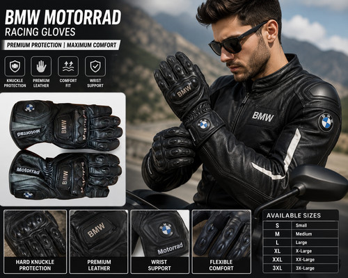 Bmw motorcycle biker - bmw, gloves
