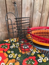 UNIQUE SMALL METAL TRUMPET CD STORAGE RACK HOLDER HOLDS 12 CDS FREE STANDING